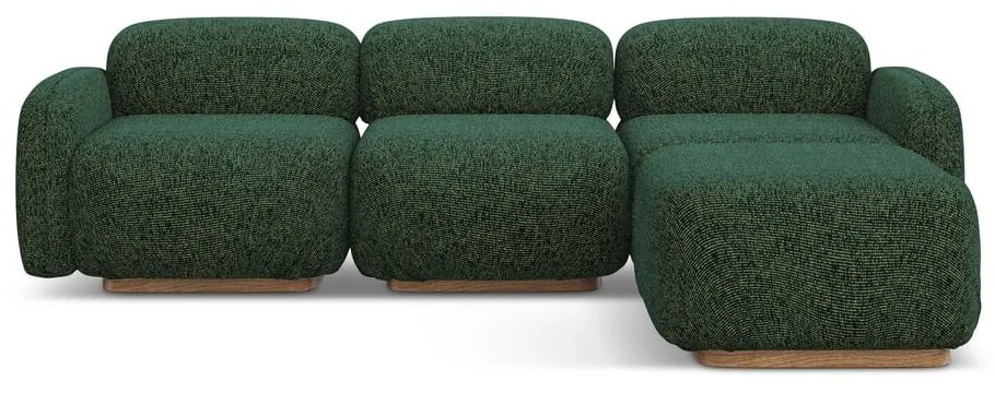 Tmavozelená modulárna rohová pohovka (variabilná) Ailani – Makamii