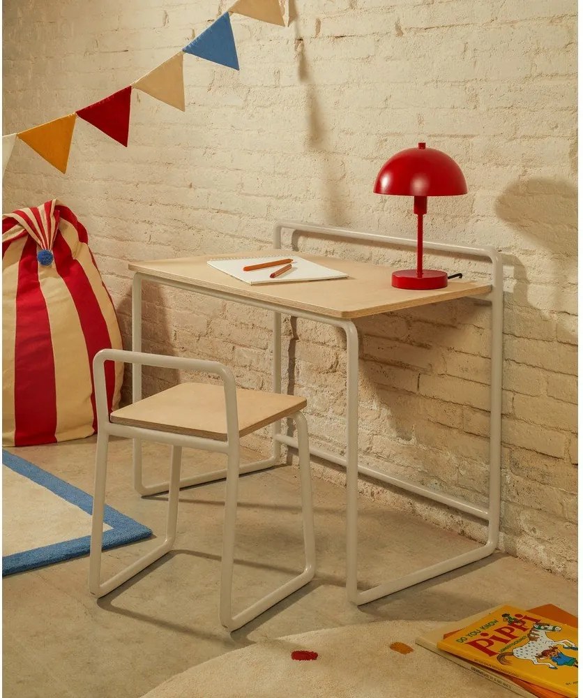 Béžová kovová detská stolička Tinn – Kave Home