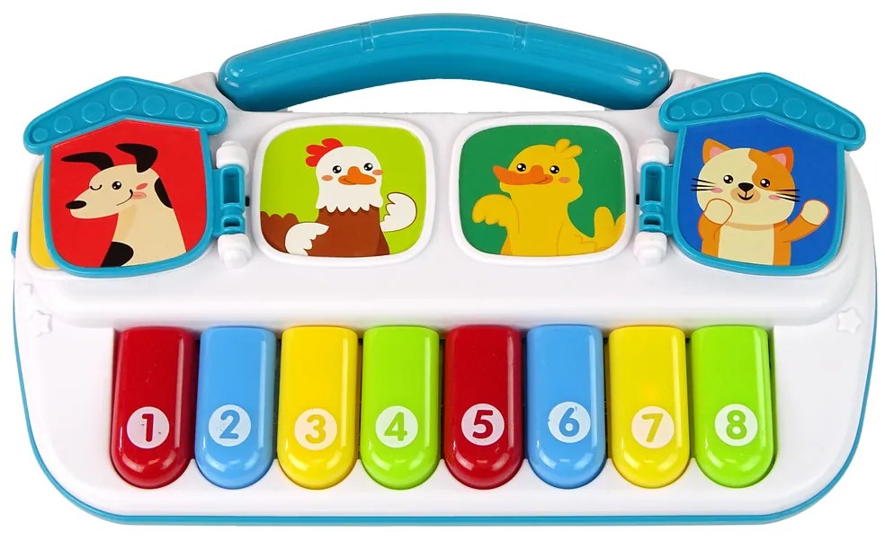 Lean Toys Detský farebný klavír - zvieratká