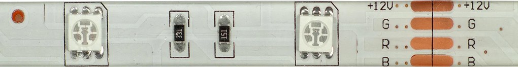 BERGE LED pásik - SMD 5050 - RGB - 5m - 30LED/m - 7,2 W/h - IP65 - s konektorom