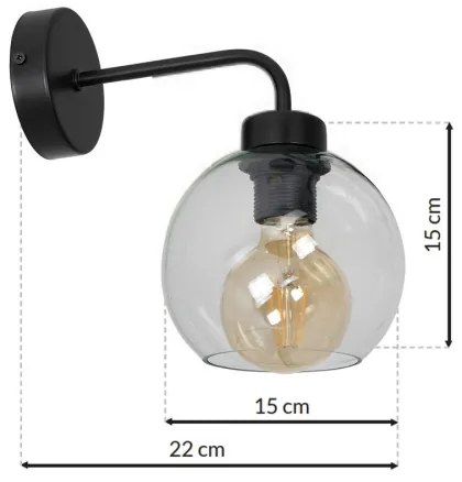 Nástenné svietidlo SOFIA 1xE27/60W/230V číra