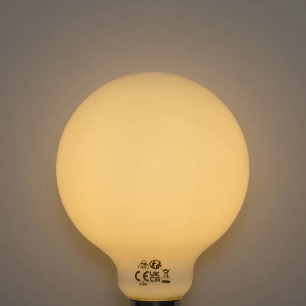 Sada 5 E27 3-stupňových stmievateľných LED opálových žiaroviek G95 4W 450 lm 2700K