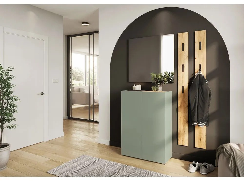 Biela predsieňová zostava v dekore duba 104x200x33 cm Alviano – Germania