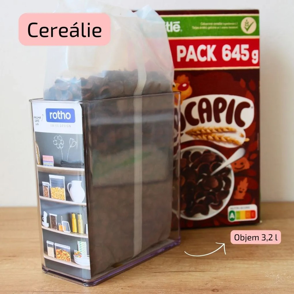 Dóza na potraviny 3,2l Rotho Loft - JUMBO, bílá