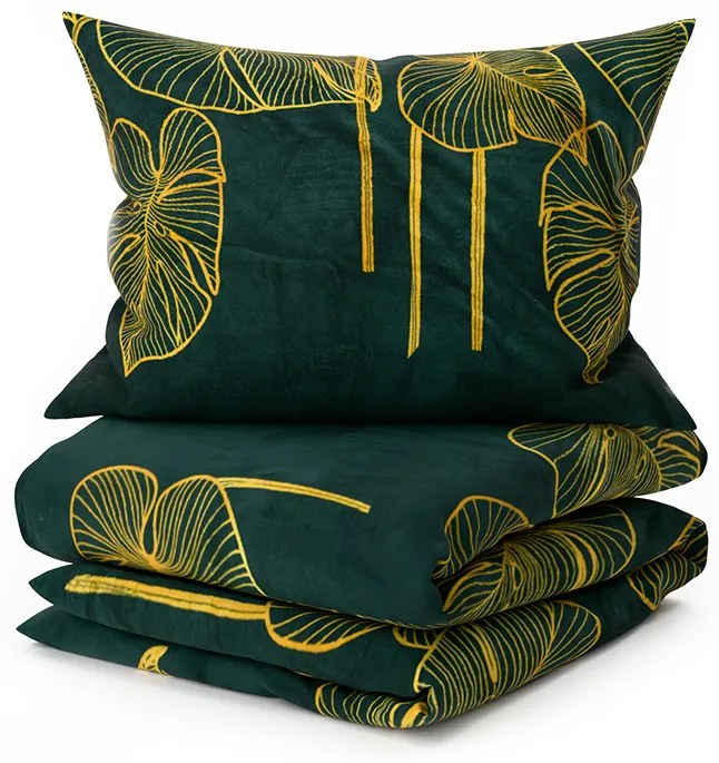 Obliečky mikroplyš VENECIA zelené Rozmer obliečok: 70 x 90 cm | 140 x 200 cm