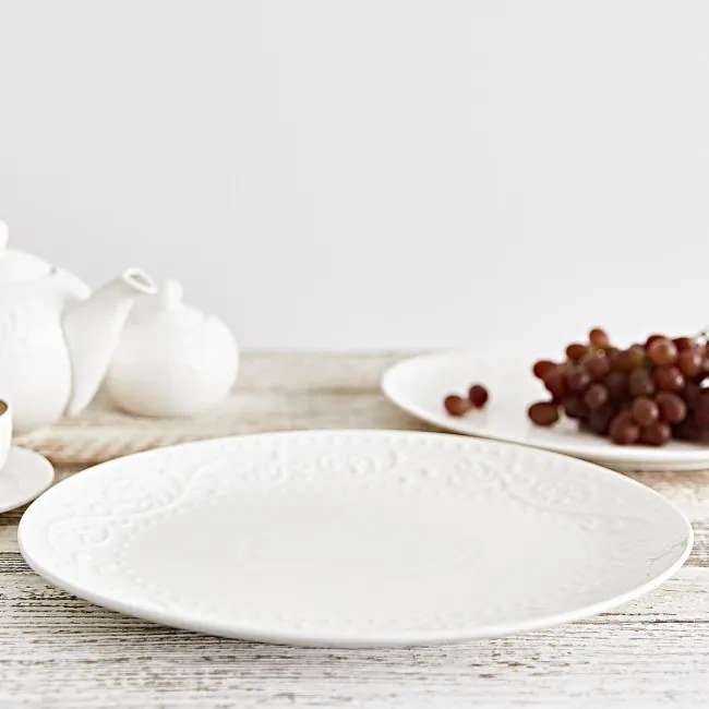 Servírovací tanier SYLIA s ornamentom 874715 35x25 cm