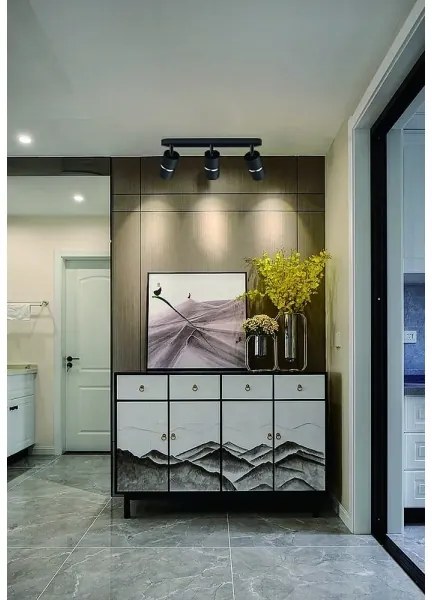 Bodové svietidlo BAMBOO 3xGU10/10W/230V čierna