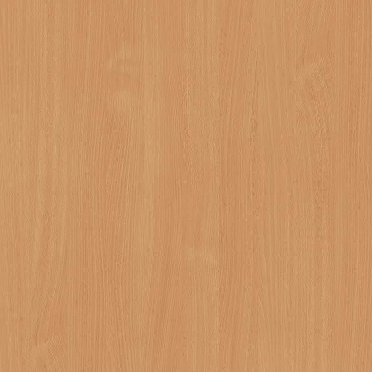 Kancelárska policová skriňa PRIMO WHITE, polené dvere, 1781 x 800 x 500 mm, biela/buk