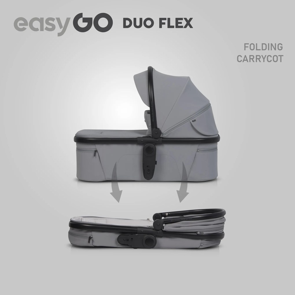 Športová vanička do kočíka EasyGo Duoflex Cloudy Gray