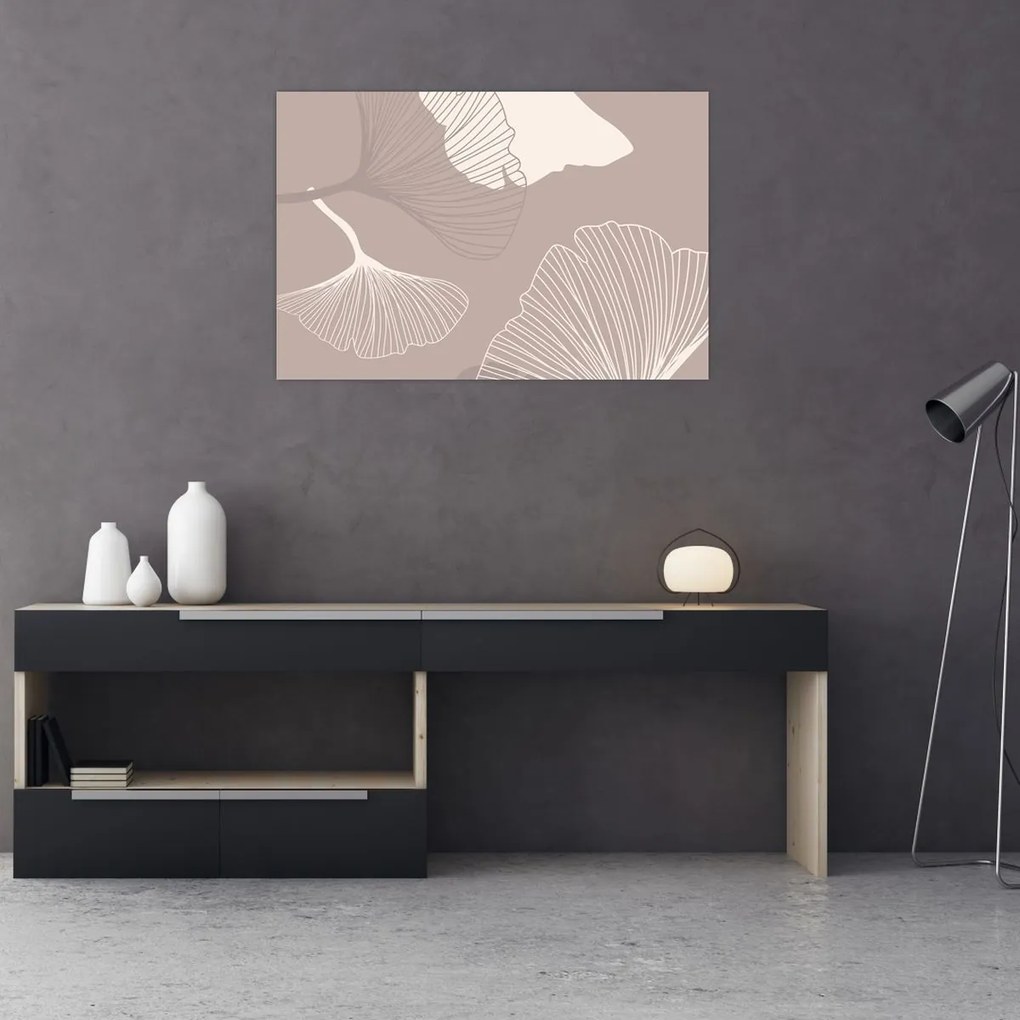 Obraz - Béžové listy N⁰1 (90x60 cm)