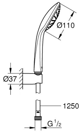 GROHE 27354000 - Sprchová súprava EUPHORIA 110 MONO 1250 mm lesklý chróm