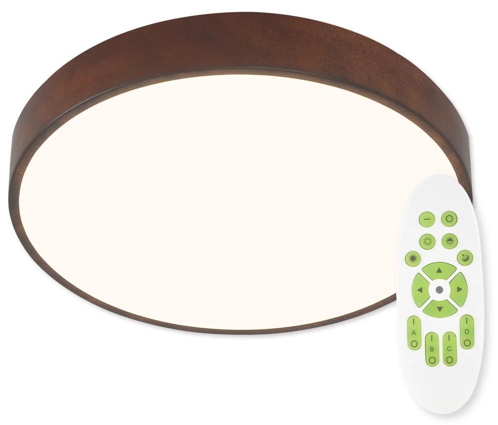TOP-LIGHT Stropné svietidlo LED METAL 40CO RC, 51 W, teplá biela-studená biela, 40 cm, kruhové, corten