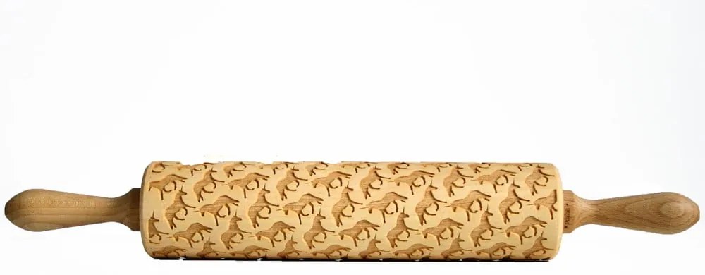 Drevený embosovaný valček na cesto Valek Unicorns