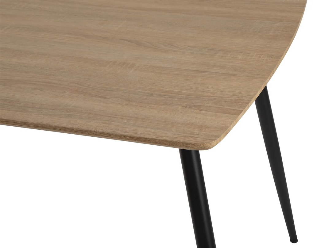 Noela Jedálenský stôl prírodný dekor s čiernou podnožou VILIS 120
