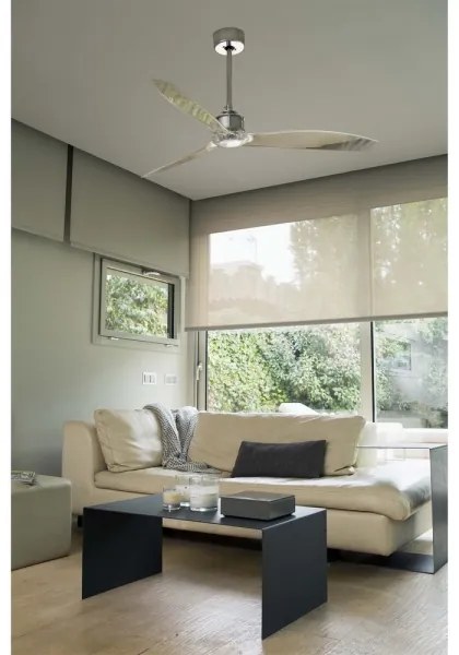 FARO 33394 - Stropný ventilátor JUST FAN lesklý chróm/číra + DO