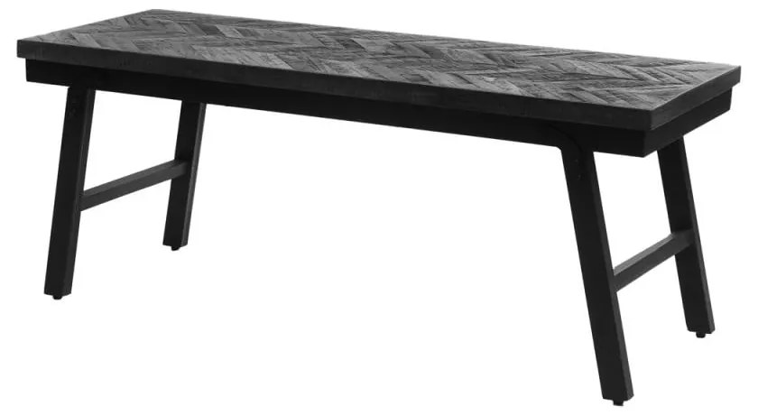 BAZAR BIZAR The Herringbone Bench - Black - 110 lavica