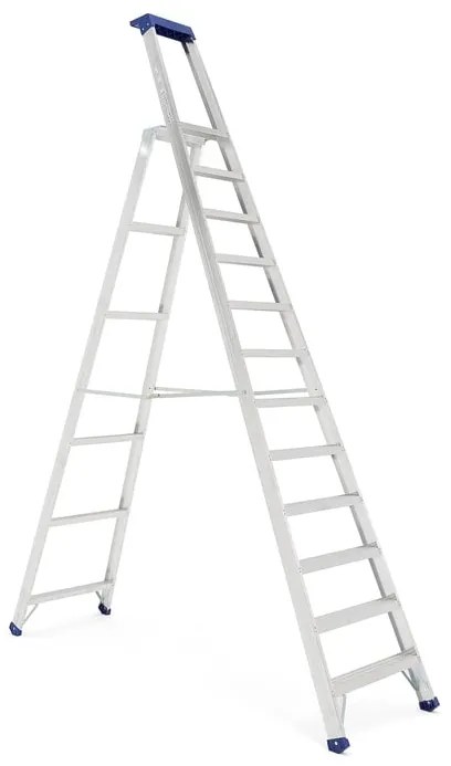 Skladací hliníkový rebrík HIGHER, výška plošiny 2800 mm