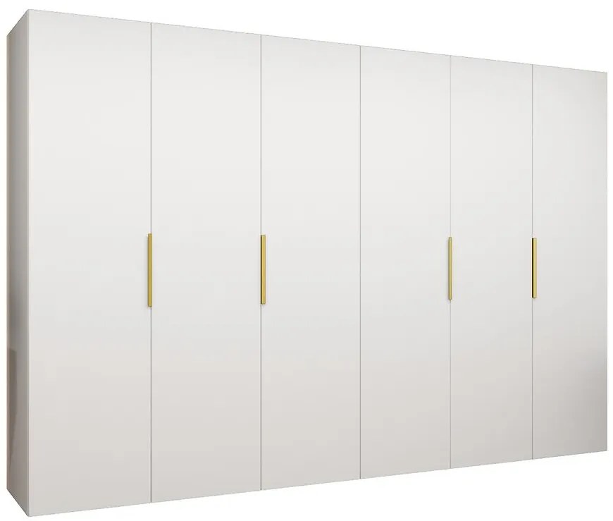 Skriňa Marbella I 300 biela/zlatá