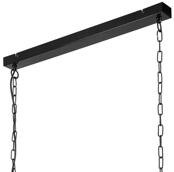 Luster na reťazi MORGAN 3xE27/60W/230V čierna/chróm