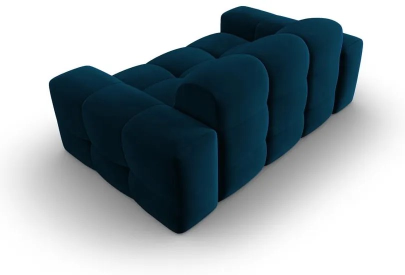 Tmavomodrá zamatová pohovka 156 cm Kendal - Micadoni Home