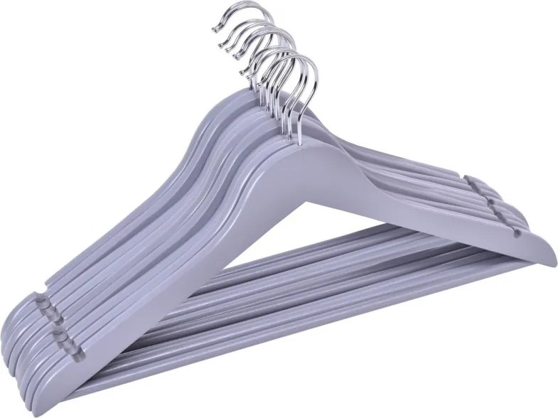 Drevené ramienka RONDO 10 kusov – sivé