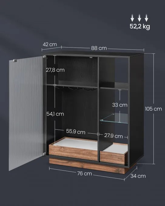 Barová skrinka s LED osvetlením BBK361B21