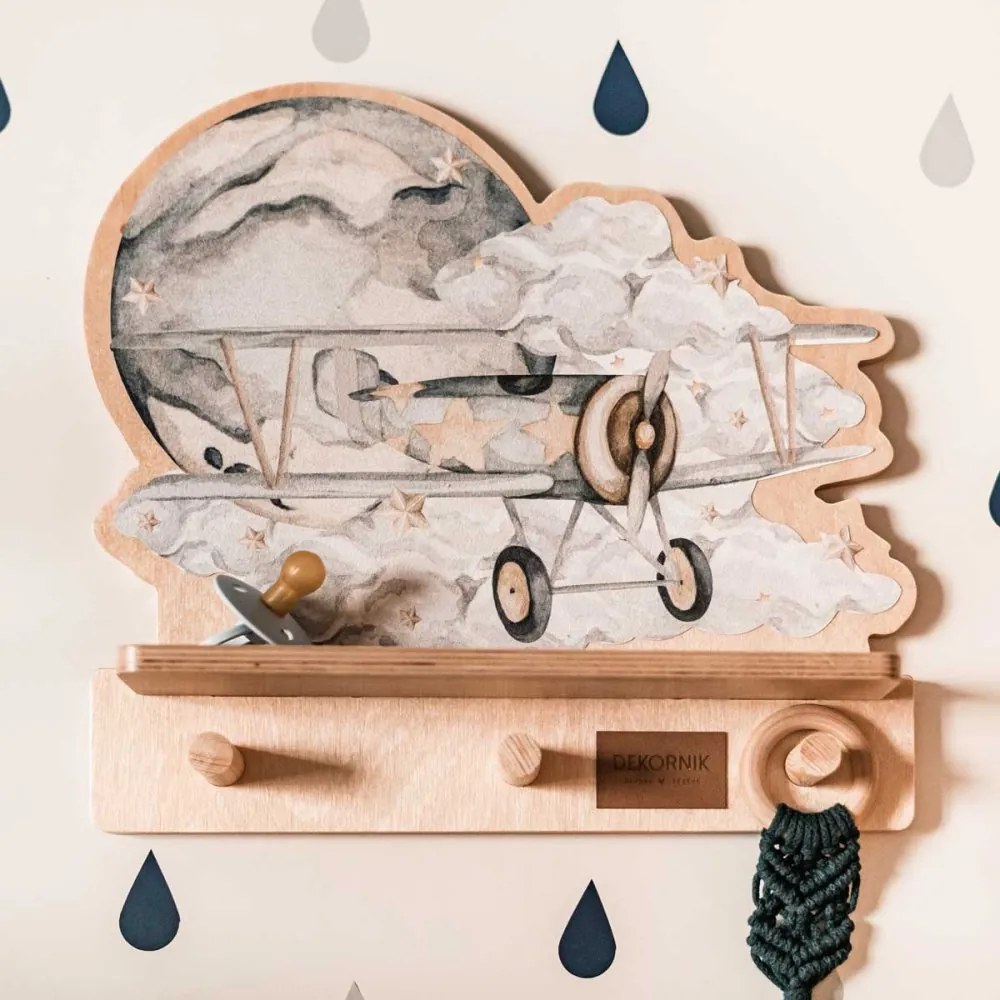 Polička do detskej izby lietadlo