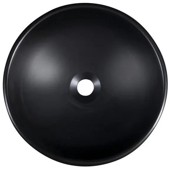 Sapho - Umývadlo na dosku PRIORI pr. 41 cm čierna/biela