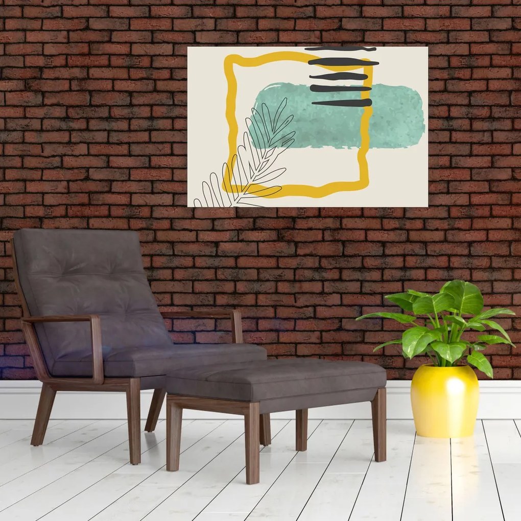 Obraz - Abstraktné listy N⁰2 (90x60 cm)