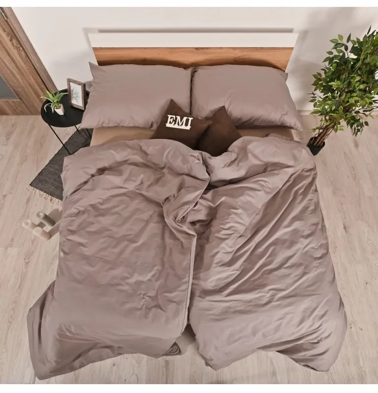 Obliečky bavlnené Latte EMI, Štandardný set jednolôžko obsahuje 1x 140x200 + 1x 70x90