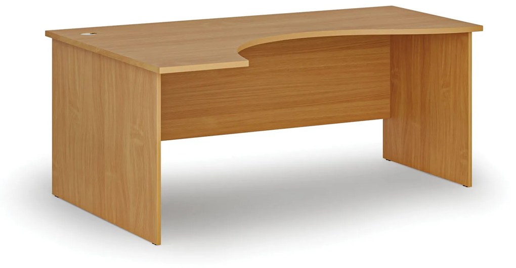Ergonomický kancelársky pracovný stôl PRIMO WOOD, 1800 x 1200 mm, ľavý, buk