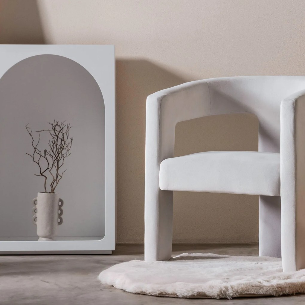 Designové křeslo LORY samet světle béžové