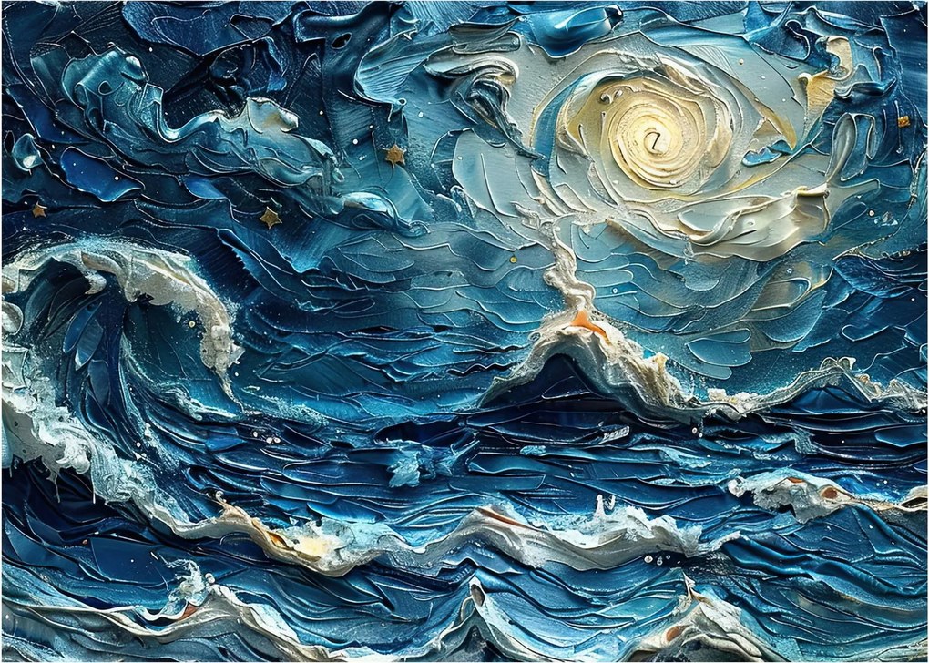 Sklenený obraz - Maľba oblohy a mora (70x50 cm)