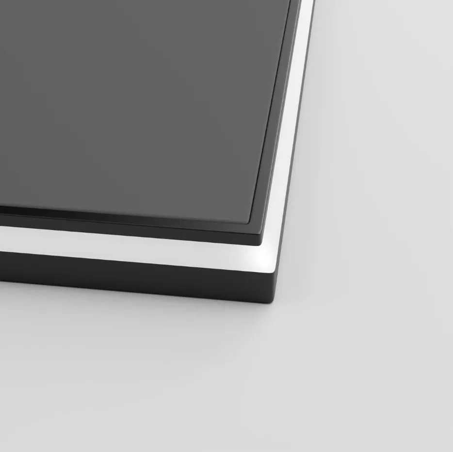 Erga Megan, LED zrkadlo 120x80cm v čiernom ráme, 3105 lm, 3 farby svetla, zadné osvetlenie, ERG-V01-MEGAN-1280-BK