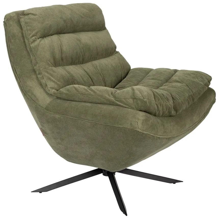 Zelené zamatové kreslo Vince – Dutchbone