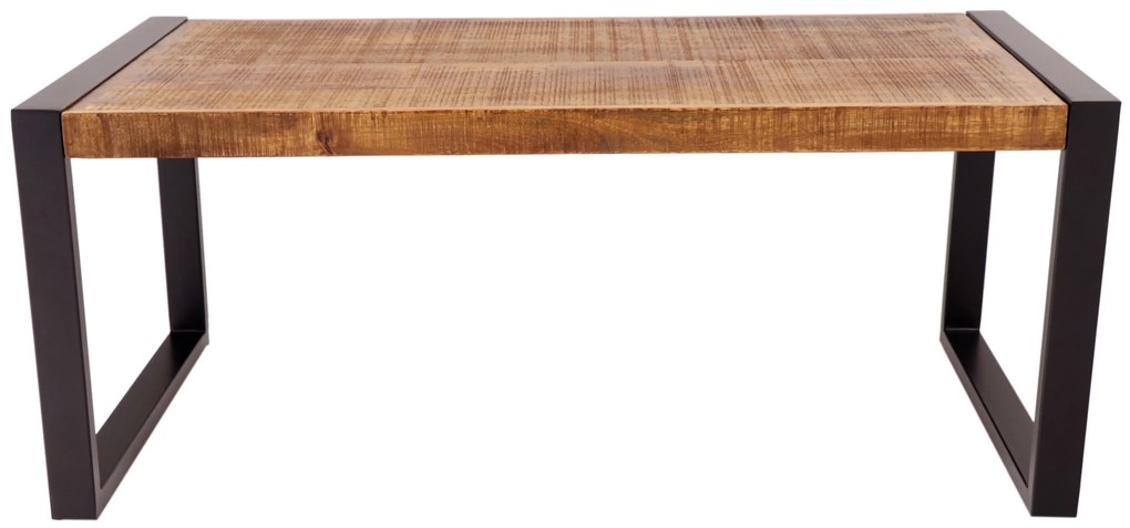 furniture-nabytek.cz - Konferenčný stolík kov a drevo mango 110x45x60