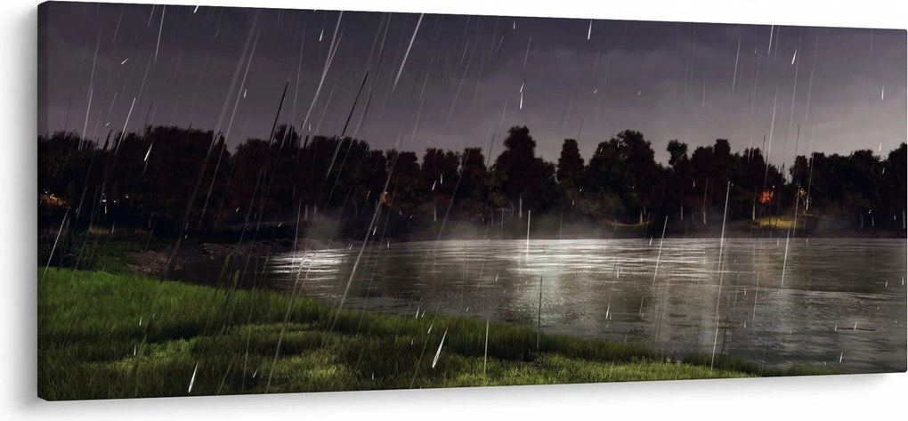 Obraz - Daždivý večer (120x50 cm)