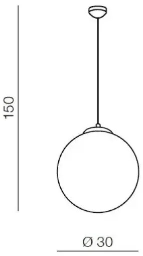 Kovový luster biele Ball 30