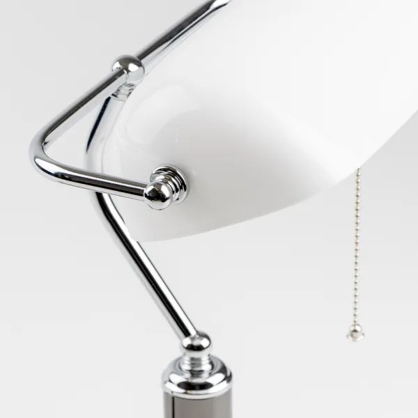 Brilagi - Stolová lampa BANK OFFICE 1xE27/60W/230V čierna/strieborná/biela