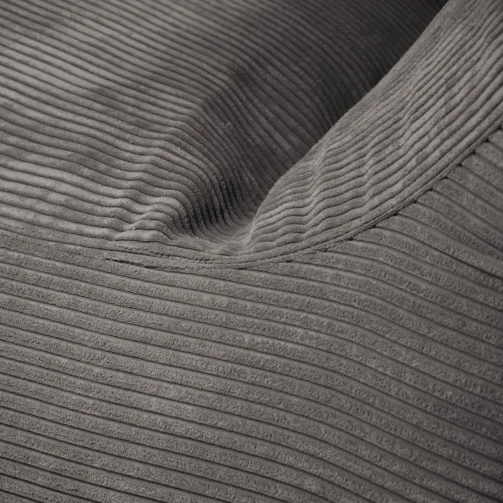 Tmavosivý menčestrový sedací vak Lounge 100 – SLOWDOWN