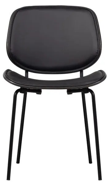 Čierne jedálenské stoličky v súprave 2 ks z imitácie kože Close In – WOOOD