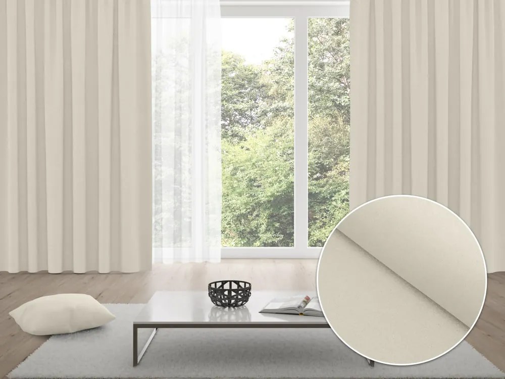 Biante Zatemňovací záves Blackout BKU-110 Slonová kosť - šírka 270 cm 270x150 cm
