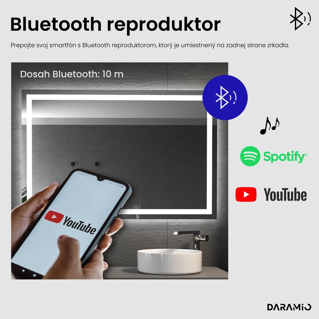 Zrkadlo s LED osvetlením F2