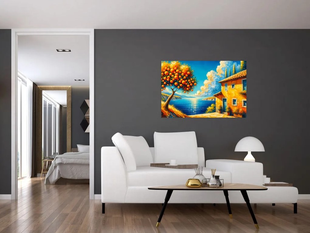 Obraz - Dom s pomarančmi II. (90x60 cm)