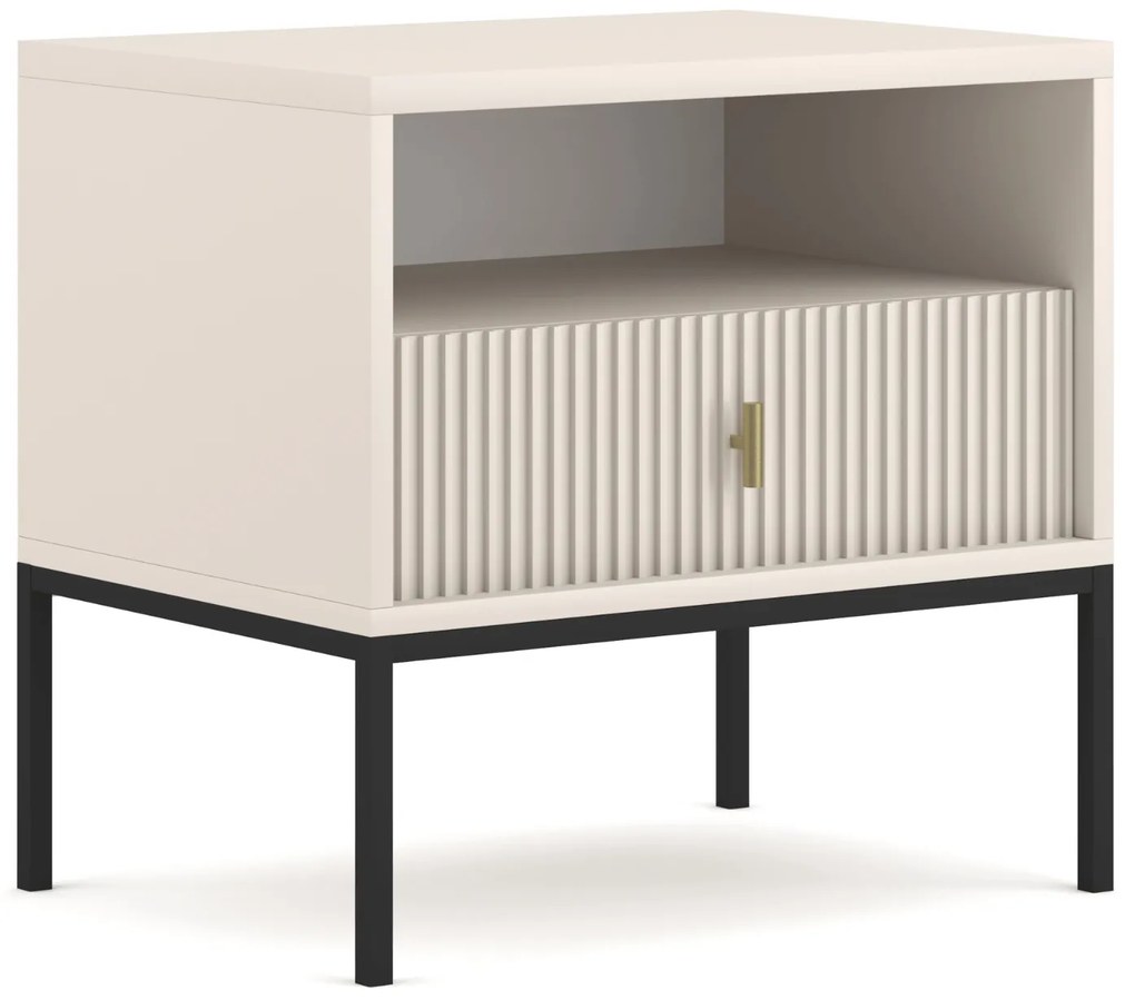 PROXIMA.store - Štýlový nočný stolík Marcos FARBA: biela, FARBA NÔH: čierna