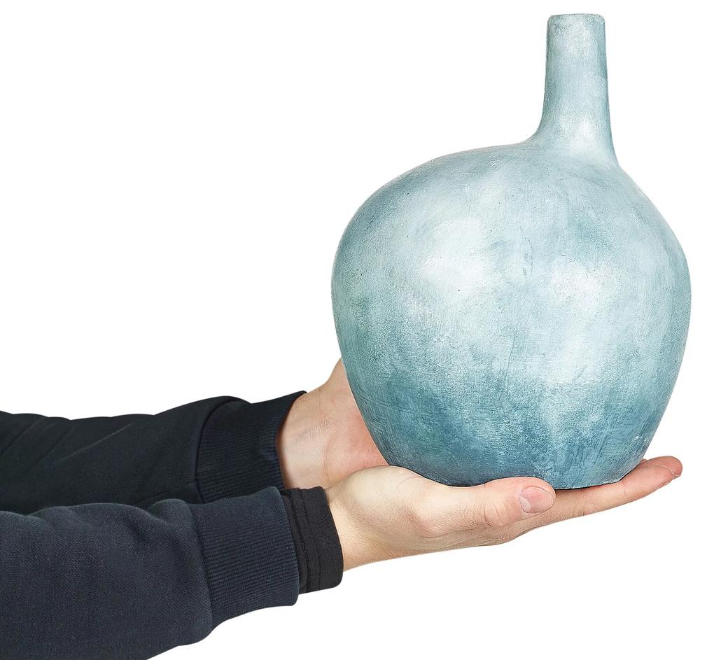 Terakota Dekoratívna váza 26 Modrá BENTONG Beliani