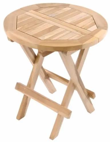 Divero 62843 Záhradný odkladací stolík z teakového dreva