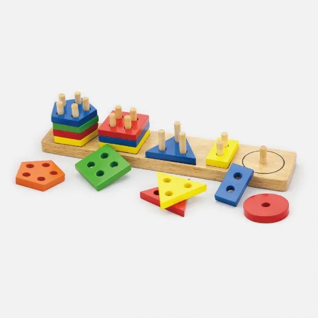 Kocky s triedičom tvarov Viga 58558 geometrické obrazce
