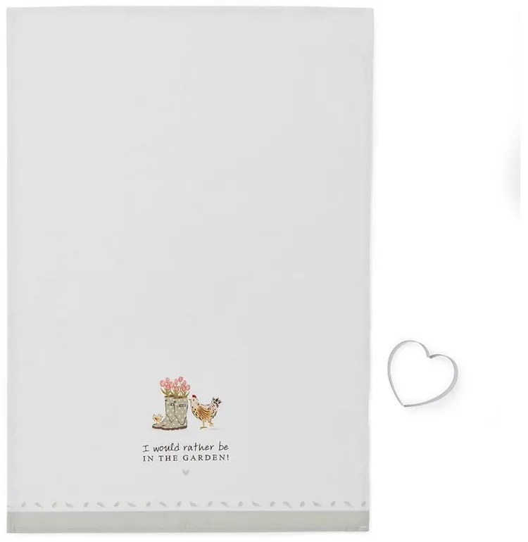 Bavlnená utierka s vykrajovačom v súprave 2 ks 45x65 cm Hen House – Cooksmart ®