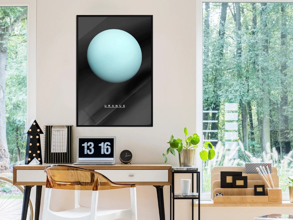 Artgeist Plagát - Uranus [Poster] Veľkosť: 20x30, Verzia: Čierny rám s passe-partout